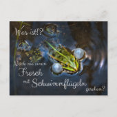 Noch nie einen Frosch mit Schwimmflügeln gesehen? Postkarte (Vorderseite)
