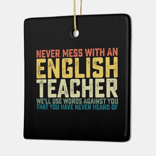 Noch nie mit einem Englischlehrer durcheinander, w Keramikornament (Links)