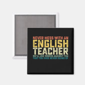 Noch nie mit einem Englischlehrer durcheinander, w Magnet (Vorderseite/Rückseite)