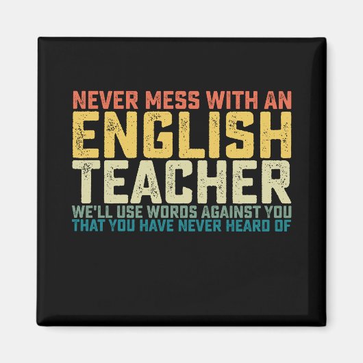 Noch nie mit einem Englischlehrer durcheinander, w Magnet (Vorne)