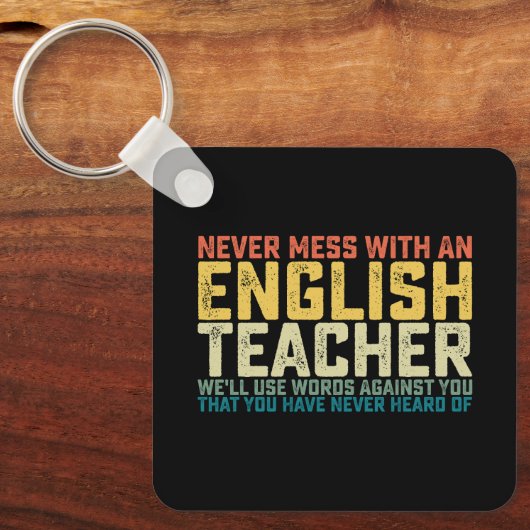 Noch nie mit einem Englischlehrer durcheinander, w Schlüsselanhänger (Vorderseite)