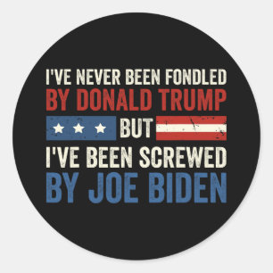 Noch nie von Donald Trump, aber Joe Biden begleite Runder Aufkleber