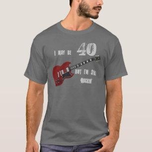Noch Rockin bei 40, Rote u. Schwarze Gitarre T-Shirt