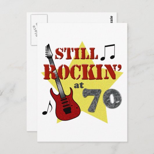 Noch Rockin bei 70 Postkarte (Vorne/Hinten)