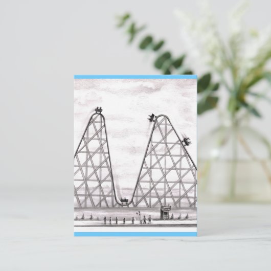 Noch schlimmer Roller Untersetzer Postkarte (Stehend Vorderseite)