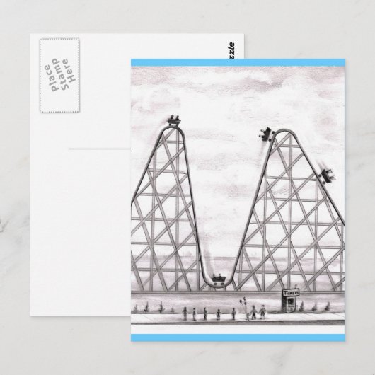 Noch schlimmer Roller Untersetzer Postkarte (Vorne/Hinten)