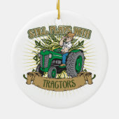 Noch Spiele mit grünen Traktoren Keramik Ornament (Hinten)