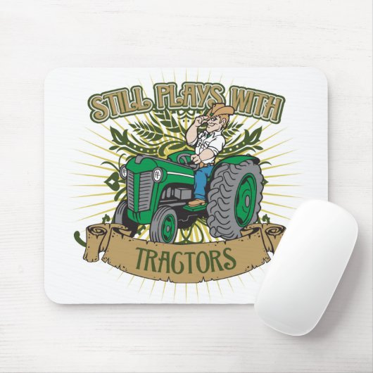 Noch Spiele mit grünen Traktoren Mousepad (Mit Mouse)
