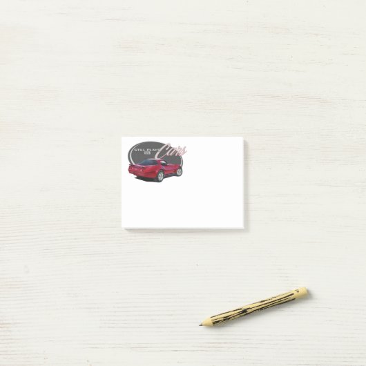 Noch Spiele mit roten Korvetten Post-it Klebezettel (Auf Schreibtisch)