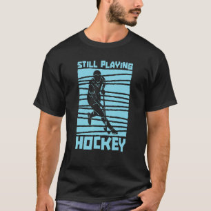 Noch spielen Hockey Tema Coach Player Field T-Shirt
