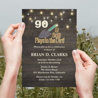 Noch spielt in der dunklen Rustikalen Gartenarbeit Einladung