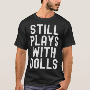 Noch spielt mit Puppen Voodoo Retro-gebeutelt vin T-Shirt
