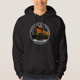 Noch spielt mit Zügen Orange Black Diesel Train Hoodie