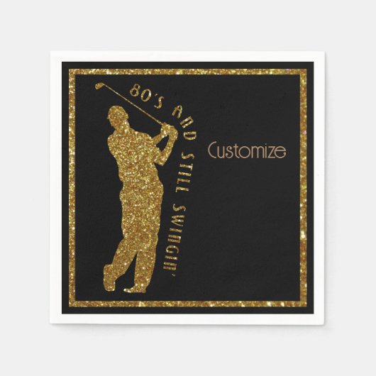 Noch Swingin' Golfer 80 bis 89 Serviette (Vorderseite)