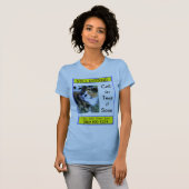 Noch Vermisste Katze oder Hund auf hellblauen T -  T-Shirt (Vorne ganz)