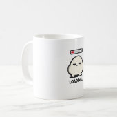 Noch wird geladen 3% - Süße müde Figur lustige Kun Kaffeetasse (Vorderseite Links)