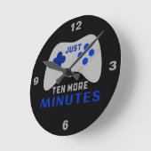 Noch zehn Minuten Black Gamer Runde Wanduhr (Winkel)
