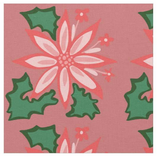 NOCHE BUENA PATTERN STOFF (Nahaufnahme)