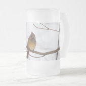 Nochmal schneit sagt Frau Kardinal Mattierte Tasse (VorderseiteRechts)