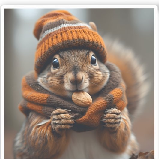 Nochmals schnappen - Eichhörnchenbild Aufkleber (Vorderseite)