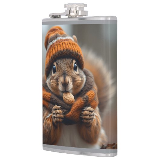 Nochmals schnappen - Eichhörnchenbild Flachmann (Links)