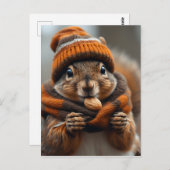 Nochmals schnappen - Eichhörnchenbild Postkarte (Vorne/Hinten)