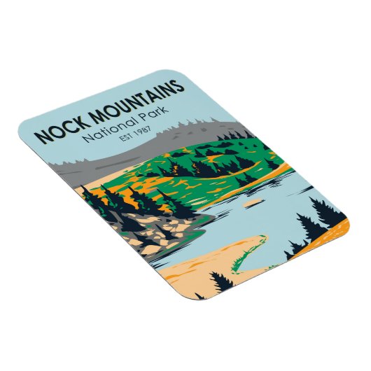 Nock Mountains Nationalpark Österreich Vintag Magnet (Rechte Seite)