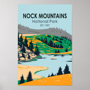 Nockberge Nationalpark Österreich Vintage Poster