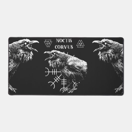 Noctis Corvus - Occult Streetwear Design Schreibtischunterlage (Vorderseite)