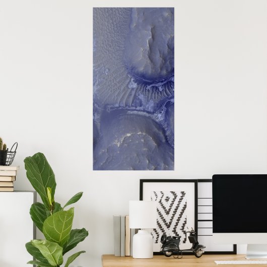 Noctis Labyrinthus formation in Mars Poster (Heimbüro)