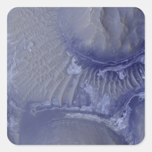 Noctis Labyrinthus formation in Mars Quadratischer Aufkleber (Vorderseite)