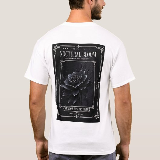 Nocturnal Bloom Shadow Rose T-Shirt (Rückseite)