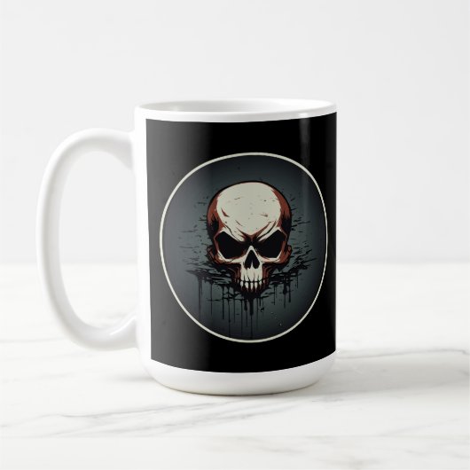 Nocturnal Drip Skull Artwork Kaffeetasse (Links)