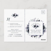 Nocturnal Dusty Blue Wedding Meal Choice UAWG Postkarte (Rückseite)