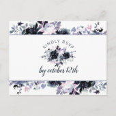 Nocturnal Dusty Blue Wedding Meal Choice UAWG Postkarte (Vorderseite)