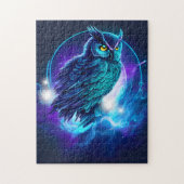 Nocturnal Enigma Glow of Mysterious Owl Puzzle (Vertikal)