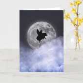 Nocturnal fliegende Schweine Karte (Gelbe Blume)