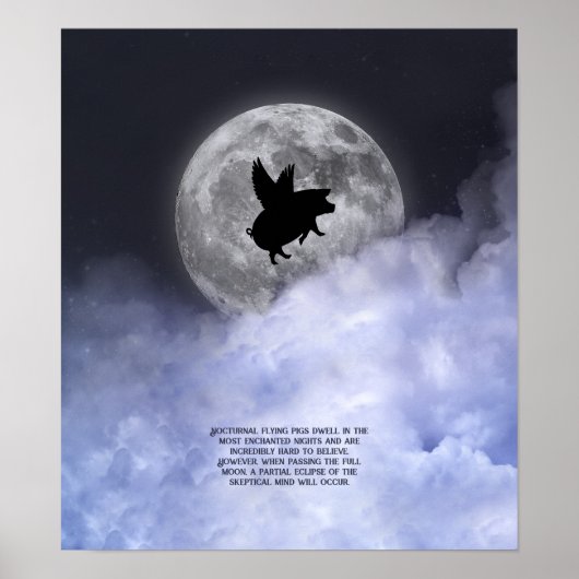 Nocturnal fliegende Schweine Poster (Vorne)