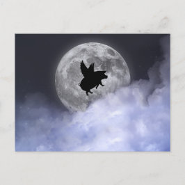 Nocturnal fliegende Schweine Postkarte
