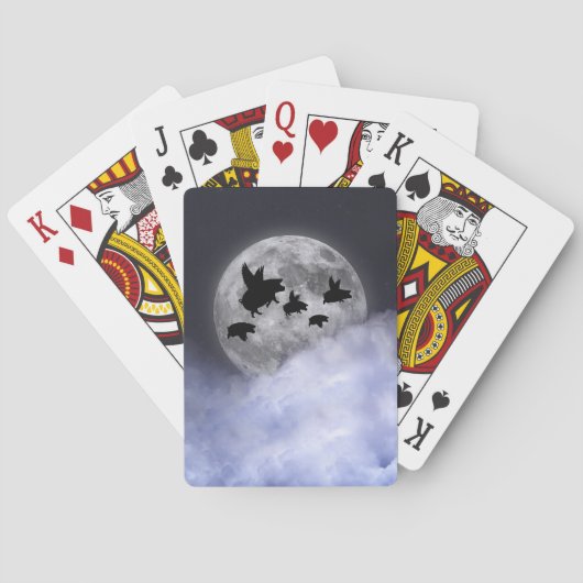 Nocturnal fliegende Schweine Spielkarten (Rückseite)