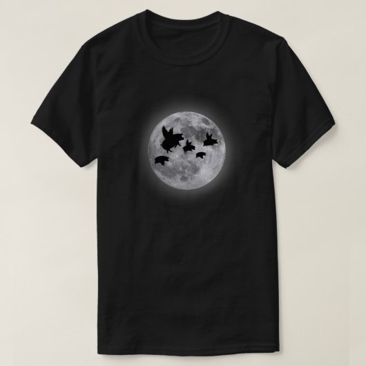 Nocturnal fliegende Schweine T-Shirt (Design vorne)