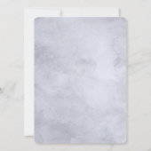 Nocturnal floral Dusty Blue Diamond Frame Wedding Einladung (Rückseite)