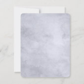 Nocturnal Floral Dusty Blue Diamond Wedding Einladung (Rückseite)