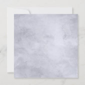 Nocturnal Floral Dusty Blue Square Wedding Einladung (Rückseite)