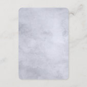 Nocturnal Floral Dusty Blue Wedding Route Begleitkarte (Rückseite)