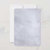 Nocturnal Floral Dusty Blue Wedding RSVP Antwort (Rückseite)