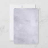 Nocturnal Floral Dusty Blue Wreath Wedding Einladung (Rückseite)