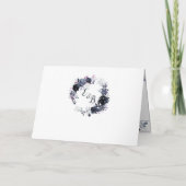 Nocturnal Floral Navy Blue Couple's Polterabend Einladung (Rückseite)