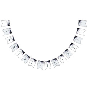 Nocturnal Floral Navy Bridge zu Brautparty Wimpelkette