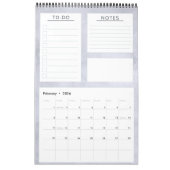 Nocturnal Floral Watercolor Jahr Planer Kalender (Feb 2026)